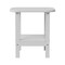 Flash Furniture White 2 Tier Adirondack Style Patio Side Table LE-HMP-1035-1517H-WT-GG - alternate 3